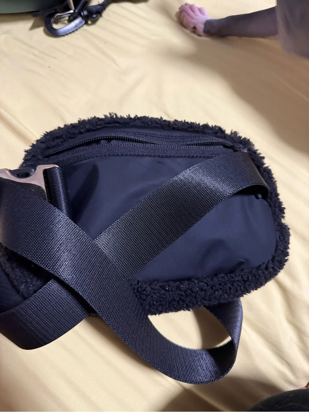 lululemon athletica black Sherpa Crossbody Belt Bag